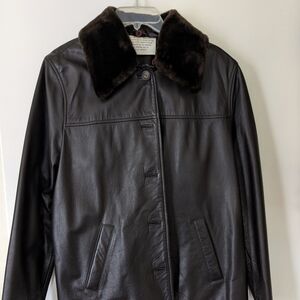 Brown Leather Pilot's Jacket